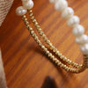 Wholesale Freshwater Pearl Elegant Women's Bracelet Set With Bead String And Electroplating Design