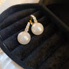 Wholesale Freshwater Pearl Flower Earrings With Real Gold Electroplated Silver Needles Set With Pearls For Women
