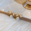 Wholesale Freshwater Pearl Flower Earrings With Real Gold Electroplated Silver Needles Set With Pearls For Women