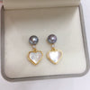 Wholesale Freshwater Pearl Heartshaped Earrings For Women 18K Goldfilled S925 Sterling Silver Needle