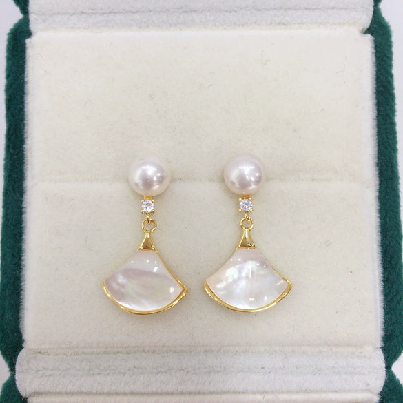 Wholesale Freshwater Pearl Jewelry Set Pendant Earrings Ring With Seashells And Dance Skirt Design