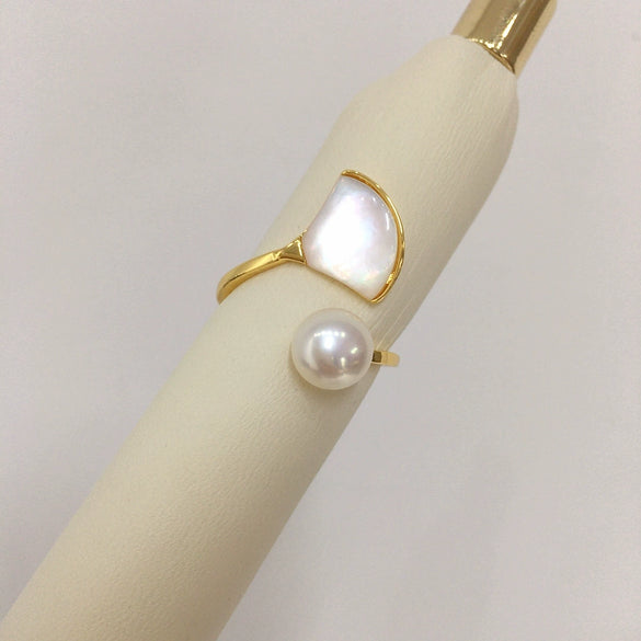 Wholesale Freshwater Pearl Jewelry Set Pendant Earrings Ring With Seashells And Dance Skirt Design