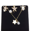 Wholesale Freshwater Pearl Jewelry Set With Natural Sea Shell Starfish Shape Pendant Stud Earrings And Ring
