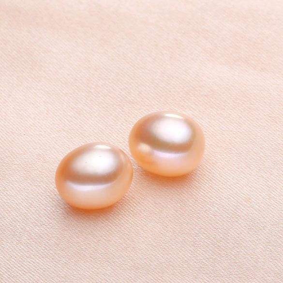 Wholesale Freshwater Pearl Loose Beads Half Hole Earrings Accessories Diy