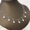 Wholesale Freshwater Pearl Necklace Copper Multi Layer Vintage Lace Style Round Pearl Pendant