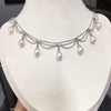 Wholesale Freshwater Pearl Necklace Copper Multi Layer Vintage Lace Style Round Pearl Pendant