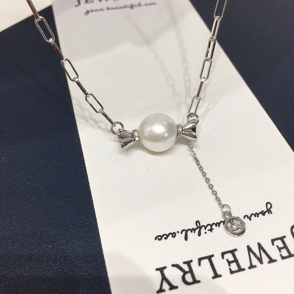 Wholesale Freshwater Pearl Necklace Copper Pendant Round Baroque Alien Shape Light Luxury Minimalist Fashion