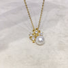 Wholesale Freshwater Pearl Necklace With Copper Accessories Flat Round And Bun Round Pearl Shapes Fashion And Minimalist Style