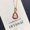 Wholesale Freshwater Pearl Necklace With Gourd Pendant Copper Accessory Fashion Minimalist Style Flat Round And Bun Round Pearls