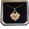 Wholesale Freshwater Pearl Necklace With Heart Pendant Copper Fashion Minimalist Style Flat Round And Bun Round Pearls