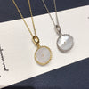 Wholesale Freshwater Pearl Necklace With Sea Shell Universal Buckle Copper Pendant In Fashion Ol Minimalist Style Flat Round And Bun Round Shapes