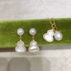 Wholesale Freshwater Pearl Pendant Earrings With Gourd Shape