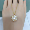 Wholesale Freshwater Pearl Pendant Jewelry With Daisy Flower Copper Flat Round And Bun Round Shape Minimalist Style