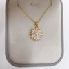 Wholesale Freshwater Pearl Pendant Jewelry With Daisy Flower Copper Flat Round And Bun Round Shape Minimalist Style