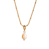 Wholesale Freshwater Pearl Pendant Necklace With Simple Natural Style Stainless Steel Collarbone Chain And Vacuum Real Gold Electroplating In Pvd Furnace Geometric Design