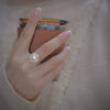 Wholesale Freshwater Pearl Ring Copper Gold Plated With Bird's Nest Design For Women