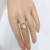 Wholesale Freshwater Pearl Ring Copper 18K Gold Plated Oblate And Round Castle Design