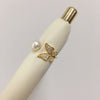 Wholesale Freshwater Pearl Ring Copper 18K Goldfilled Micropaved Zircon Butterfly Oblate Treated Bun Round Style Women