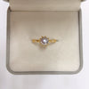 Wholesale Freshwater Pearl Ring Copper 18K Real Gold Plated Oblate Treated Bun Round Fashion