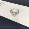Wholesale Freshwater Pearl Ring Copper Retro Highend French Enamel Open Ring For Women With Flat Round And Bun Round Pearls