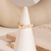 Wholesale Freshwater Pearl Ring In Elegant Niche Design Light Luxury Style Geometric Shape Stainless Steel With Pvd Furnace Vacuum Real Gold Plating For Women