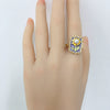 Wholesale Freshwater Pearl Ring Middle Ancient Style Open Design 18K Gold Electroplated