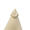 Wholesale Freshwater Pearl Ring Retro Oval Style Copper Inlay Women's