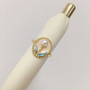 Wholesale Freshwater Pearl Ring Retro Oval Style Copper Inlay Women's
