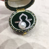 Wholesale Freshwater Pearl Ring With Copper Round Shape Microinlaid Zircon Adjustable Opening For Women