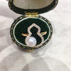 Wholesale Freshwater Pearl Ring With Copper Round Shape Microinlaid Zircon Adjustable Opening For Women