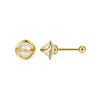 Wholesale Freshwater Pearl 925 Silver Geometric Zirconia Earrings For Women