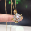 Wholesale Freshwater Pearl Snake Design Pendant Necklace With Rotating Good Luck Element