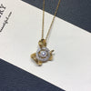 Wholesale Freshwater Pearl Snake Design Pendant Necklace With Rotating Good Luck Element