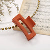 Wholesale Frosted Acrylic Hair Claw Clip Retro Fashionable Geometric Hollow Hair Clip For Women With Cartoon Style