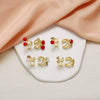 Wholesale Fruit Cherry Ear Clip Copper 18K Gold Plated Earrings