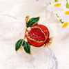 Wholesale Fruit Geometric Zinc Alloy Enamel Electroplated Pastoral Style Brooch Accessory