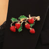 Wholesale Fruit Geometric Zinc Alloy Enamel Electroplated Pastoral Style Brooch Accessory