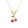 Wholesale Fruit Jewelry Set Copper Cherry Zirconia Design For Women