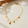 Wholesale Fruit Pattern Stainless Steel Electroplated Pendant Necklace For Women