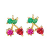 Wholesale Fruit Pendant Jewelry Copper With Zircon And Real Gold Plating For Women