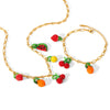 Wholesale Fruit Shape Gold Plated Stainless Steel And Resin Jewelry Necklaces And Bracelets For Women