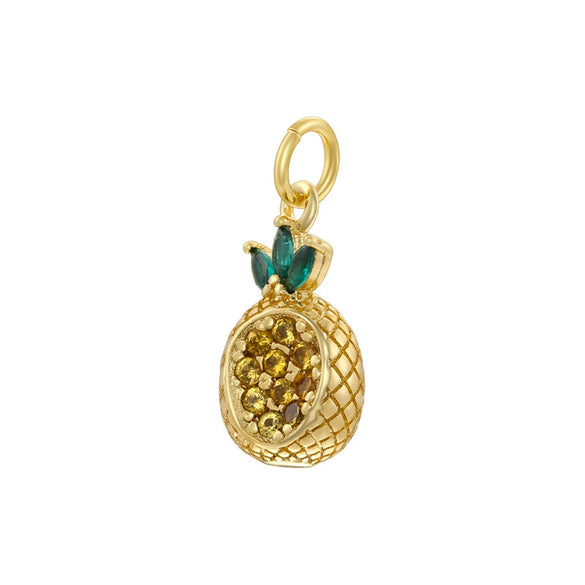Wholesale Fruit Shaped Copper And Silver Pendant With Zirconia Sweet Style