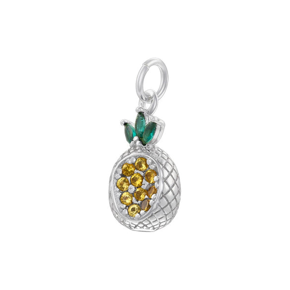 Wholesale Fruit Shaped Copper And Silver Pendant With Zirconia Sweet Style