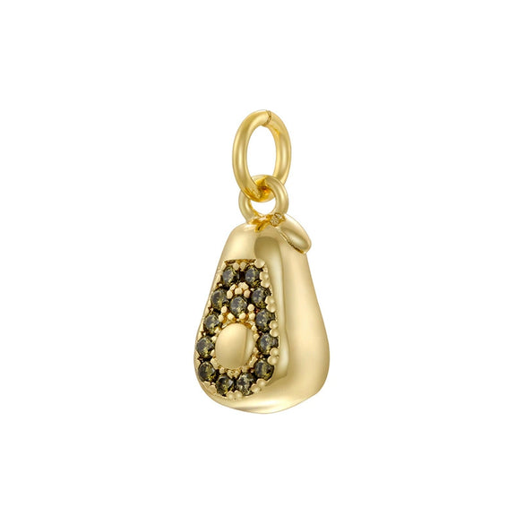 Wholesale Fruit Shaped Copper And Silver Pendant With Zirconia Sweet Style