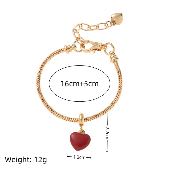 Wholesale Fruit Shaped Copper Plastic Fashionable Bracelet Pendant With Electroplating And Colorful Fruit Pattern