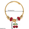 Wholesale Fruit Shaped Diamond Set Stainless Steel Key Pendant Adjustable Unisex Bracelet