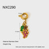 Wholesale Fruit Shaped Electroplated Stainless Steel Cross Chain Pendant Necklace And Bracelet Set For Women