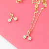 Wholesale Fruit Shaped 925 Sterling Silver Necklace With Diamond Plated Mini Pendant And Ochain For Women
