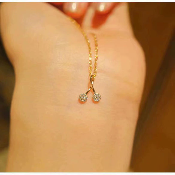 Wholesale Fruit Shaped 925 Sterling Silver Necklace With Diamond Plated Mini Pendant And Ochain For Women