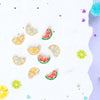 Wholesale Fruit Shaped Zircon Inlaid Copper Plated Real Gold Earrings